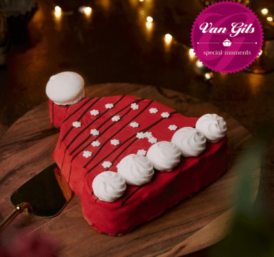 Kerstmuts Roomijstaart