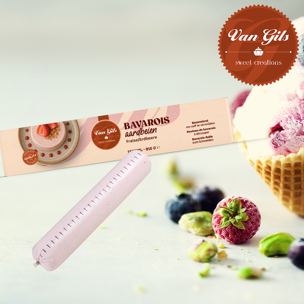 Aardbeien Bavarois Rol