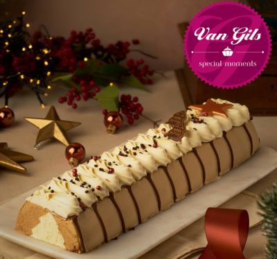 Kerststronk Vanille – Mokka
